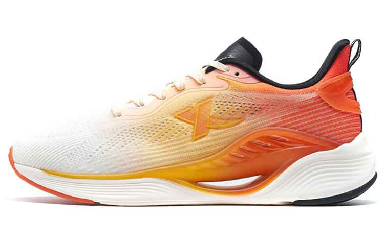 XTEP Qing Feng 5.0 Breathable Low top Running Shoes Men's White Orange