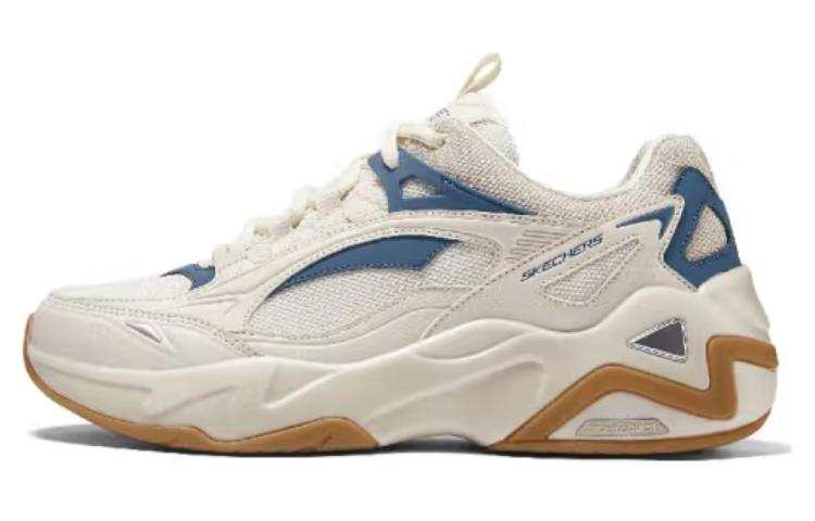 Skechers D'LITES HYPER BURST Low top Casual Running Shoes Men's White Blue