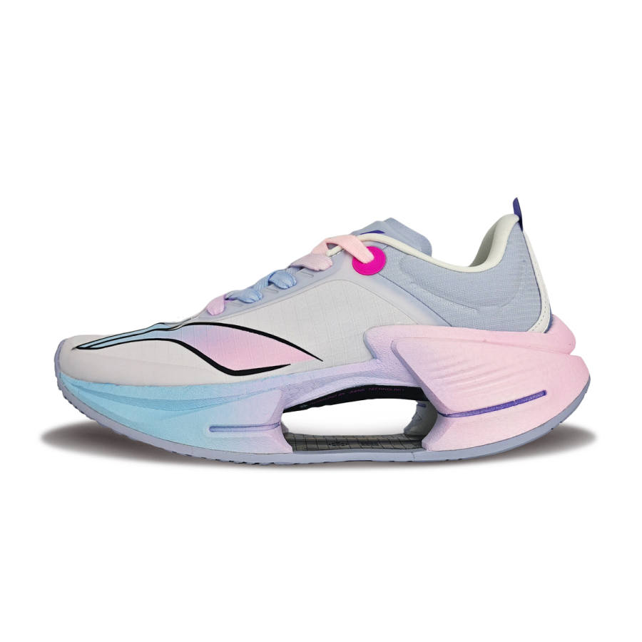 Li-Ning Li Ning Shadow 3 Essential Cushioning Slip Resistant Abrasion Resistant Low top Casual Running Shoes Men's Pink Purple