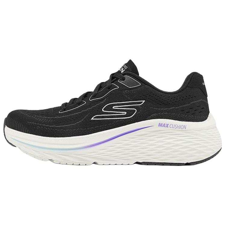Skechers MAX CUSHION Support Rebound Low top Running Shoes Women's Black