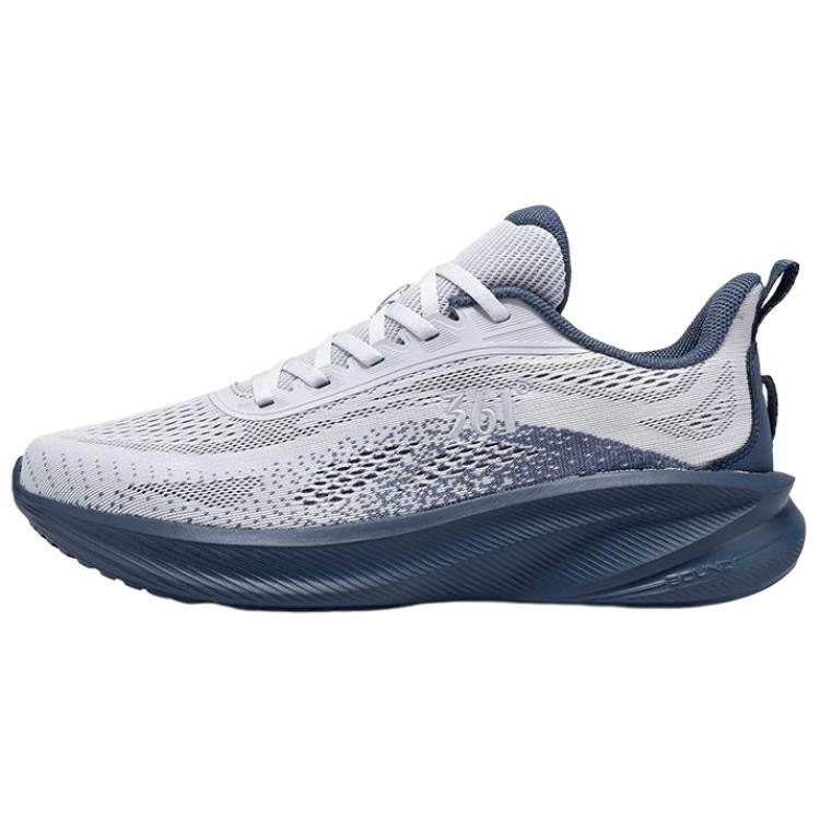 361° Cushioning Breathable Lightweight Low top Long Distance Running Shoes Men's Cloud Peak Gray Nostalgic Blue