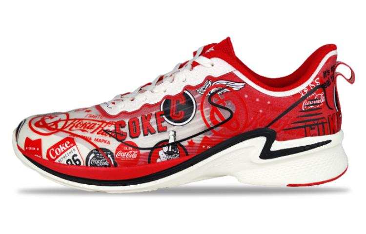 ANTA Coca Cola x Anta Comfortable Slip Resistant, Abrasion Resistant, Breathable Low top Running Shoes Men's Red Black