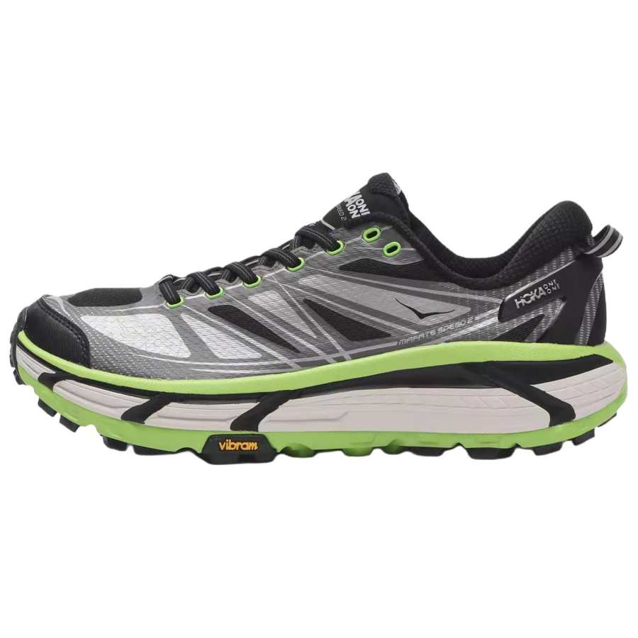 HOKA ONE ONE Mafate Speed 2 Slip Resistant Low top Casual Running Shoes Unisex Black Green