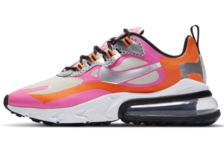 Nike Nike Air Max 270 Reflective Fabric Low top Running Shoes Men's Pink Gray Orange