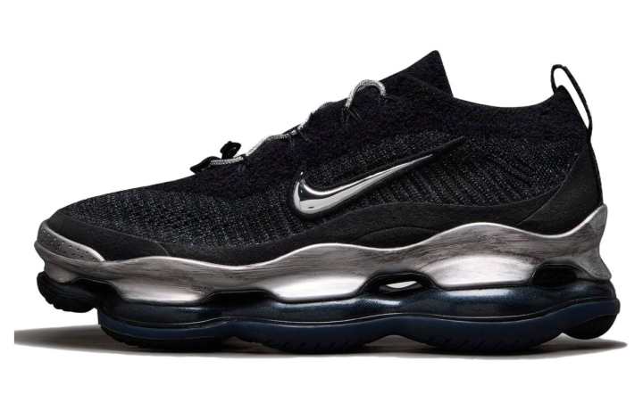 Nike Nike Air Max Scorpion Mesh, Textile Low top Casual Running Shoes Men's Black Silver