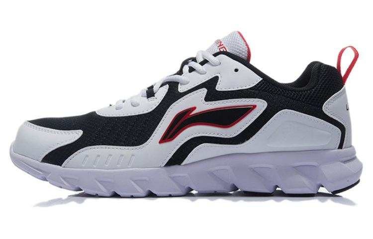 Li-Ning Li Ning Comfortable Mesh, Synthetic Leather Slip Resistant Low top Casual Running Shoes Men's White Black