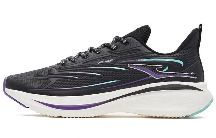 Erke Toss Neutral Force Low top Casual Running Shoes Men's Black Purple
