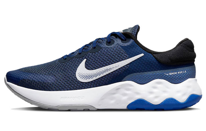 Nike Nike Renew Ride 3 Mesh, Textile Low top Marathon Running Shoes Men's Blue Black White