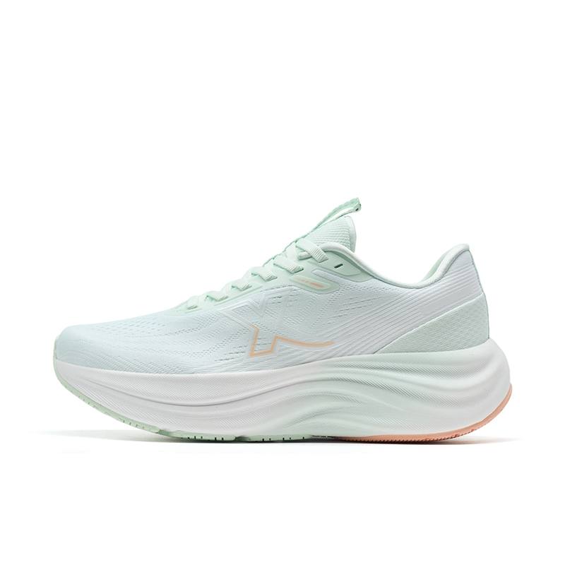 XTEP Running Shoes Women's Low Top Light Fruit Green/Classic White