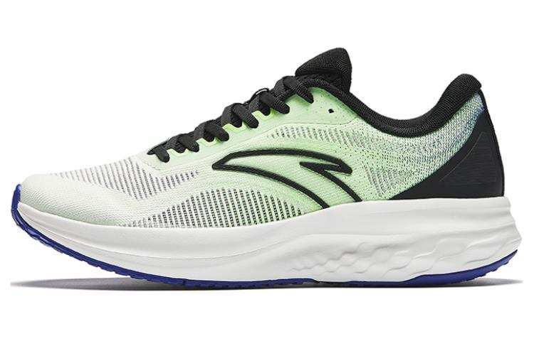 Anta Cushioning Slip Resistant Low top Running Shoes Men's White Green Blue