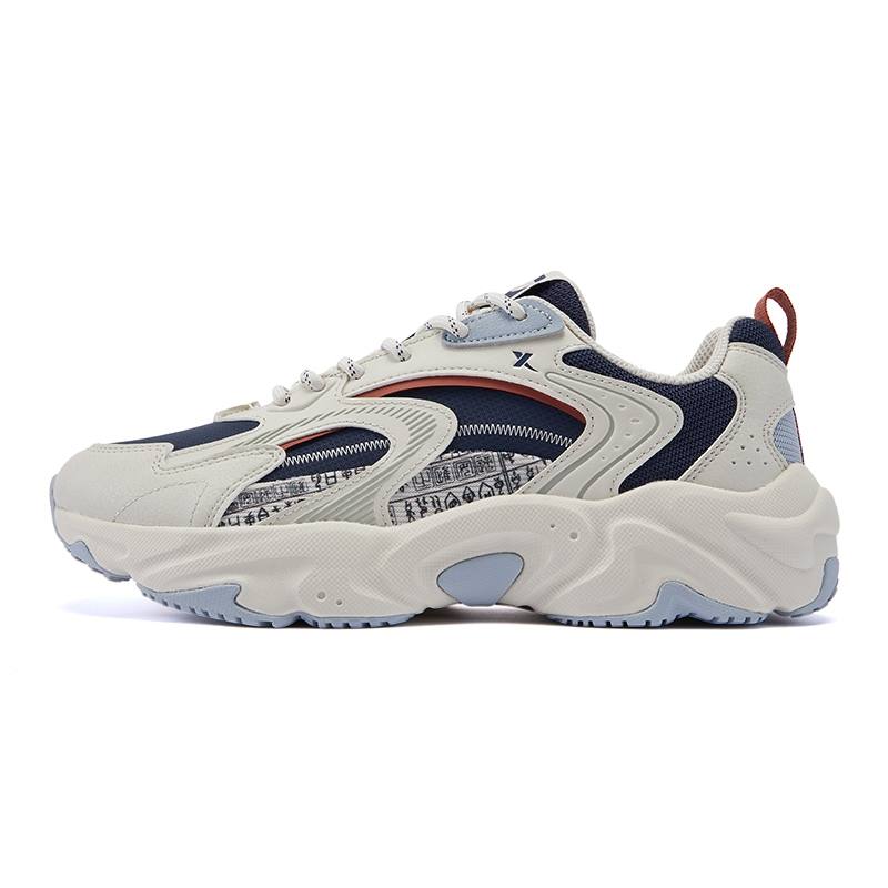 XTEP Cat Claw Low top Casual Training Racing City Commuting Running Shoes Men's White Blue