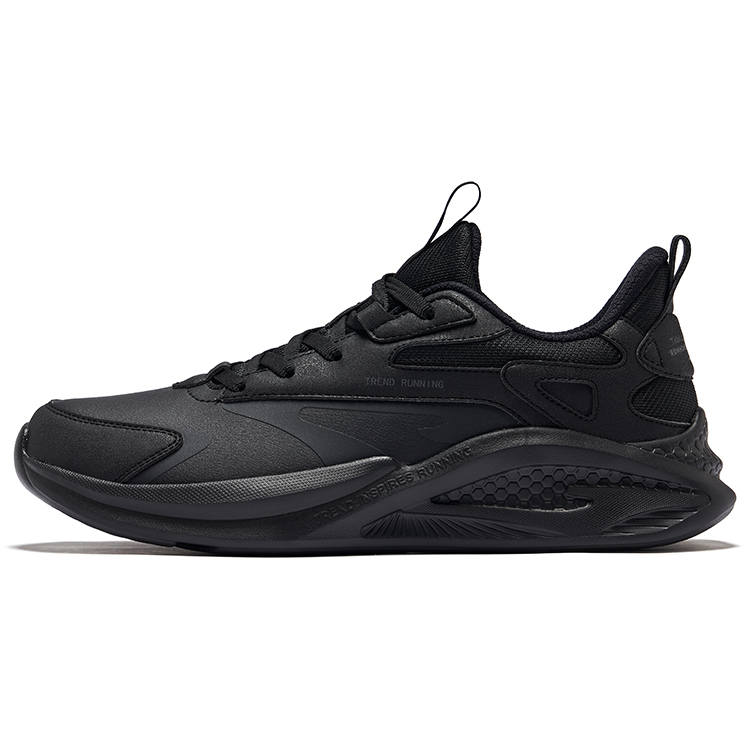 Erke Lingyue 1 Abrasion Resistant Low top Casual City Commuting Running Shoes Men's Jet Black