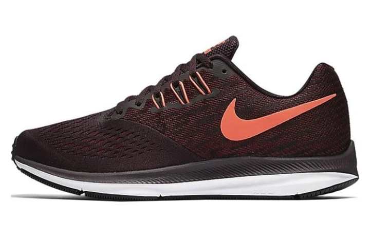Nike Nike Zoom Winflo 4 Lace Up Cushioning Slip Resistant Cushioning Slip Resistant Low top Running Shoes Men's Umber