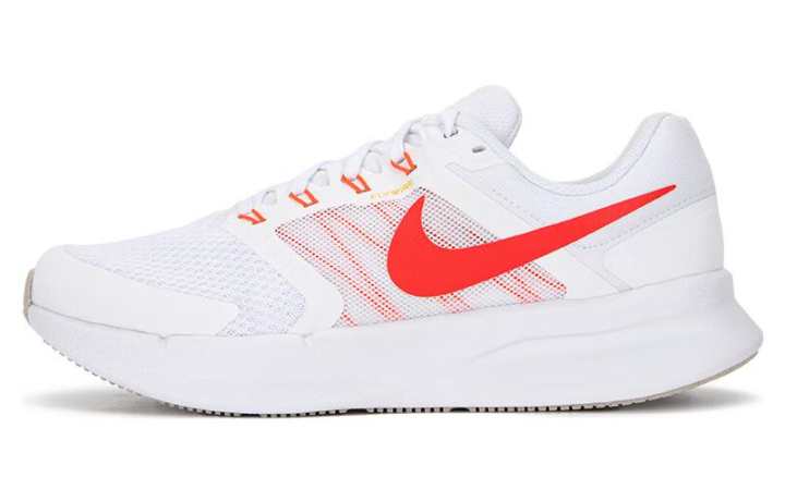 Nike Nike Run Swift 3 Cushioning Slip Resistant Abrasion Resistant Breathable Low top Casual Running Shoes Men's White Red