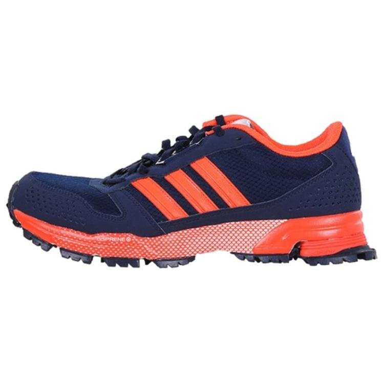Adidas Adidas Marathon 10 Slip Resistant Abrasion Resistant Low top Running Shoes Men's Orange Blue