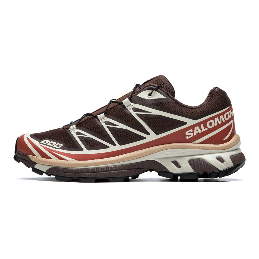SALOMON XT 6 Fabric Low top Casual Trail Running Training City Commuting Running Shoes Unisex Tan