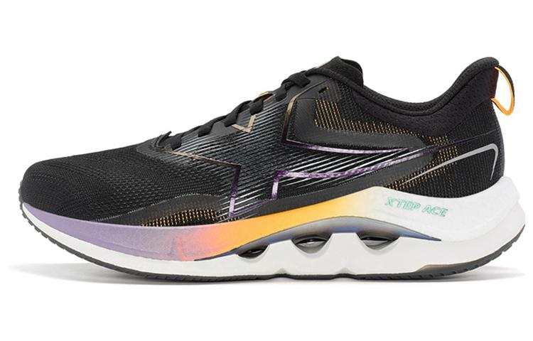 XTEP Xuan Speed 4.0 Pro Slip Resistant Abrasion Resistant Cushioning Low top Running Shoes Men's Black Orange