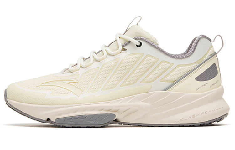 Anta Cushioning Slip Resistant Abrasion Resistant Low top Running Shoes Men's White Gray