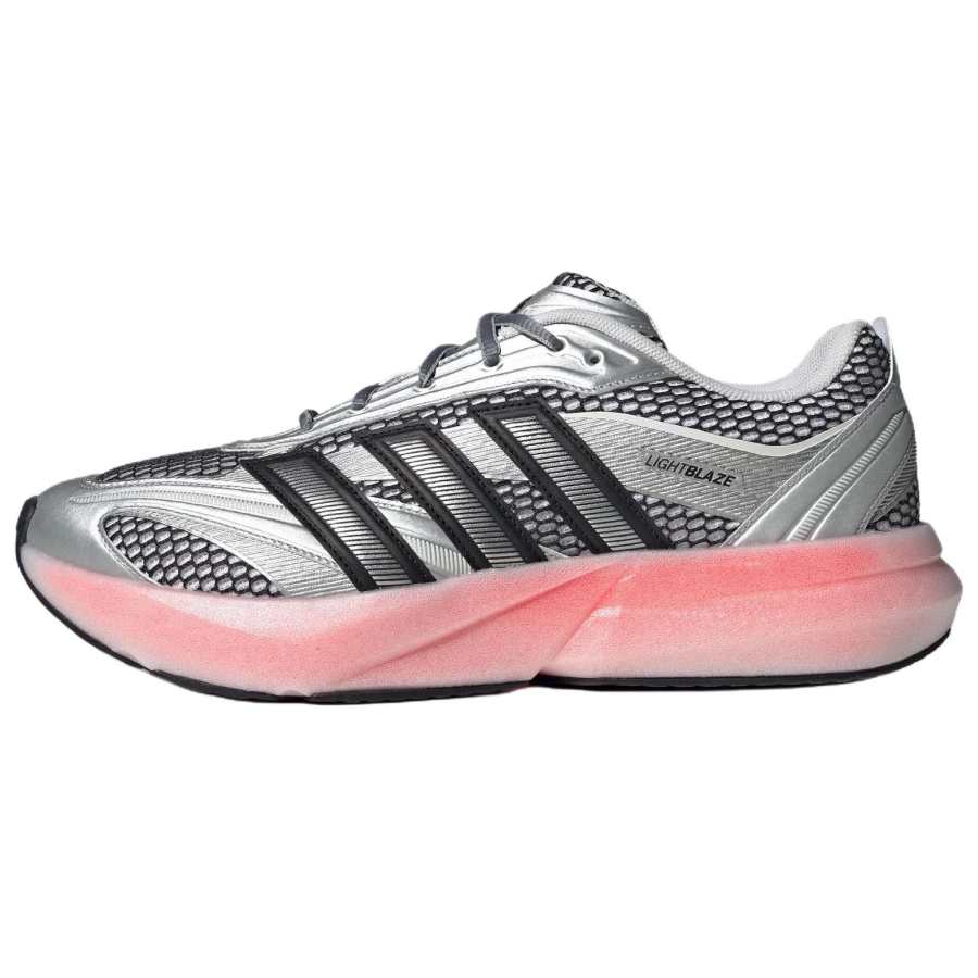 Adidas Adidas LIGHTBLAZE Mesh Slip Resistant Abrasion Resistant Low top Casual Running Shoes Men's Silver Pink