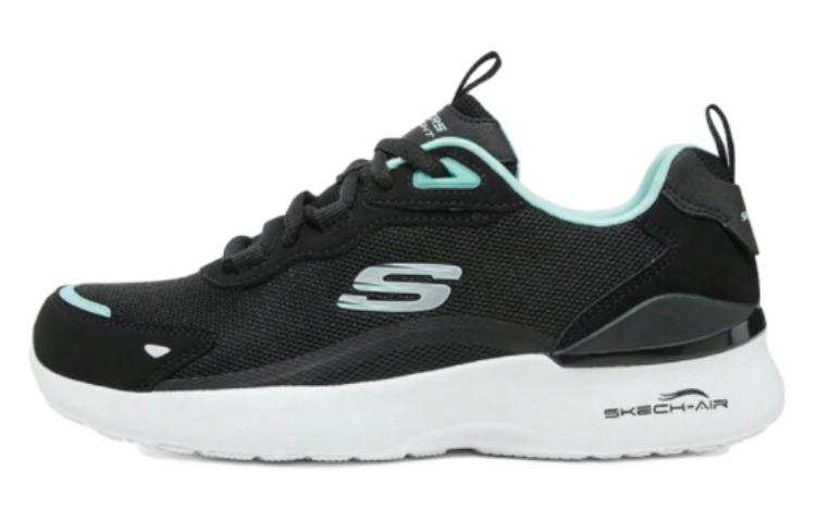 Skechers Abrasion Resistant Breathable Low top Running Shoes Women's Black Green