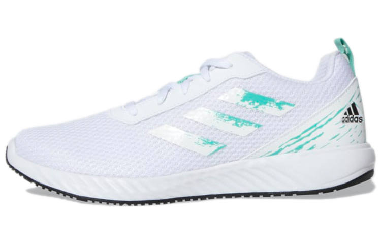 Adidas Adidas Comfortable And Breathable Fabric Slip Resistant Abrasion Resistant Low top Running Shoes Men's White