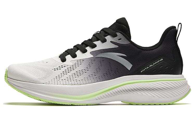 Anta Running Collection Fabric Cushioning, Wear Resistant Low top Casual Running Shoes Men's White Black