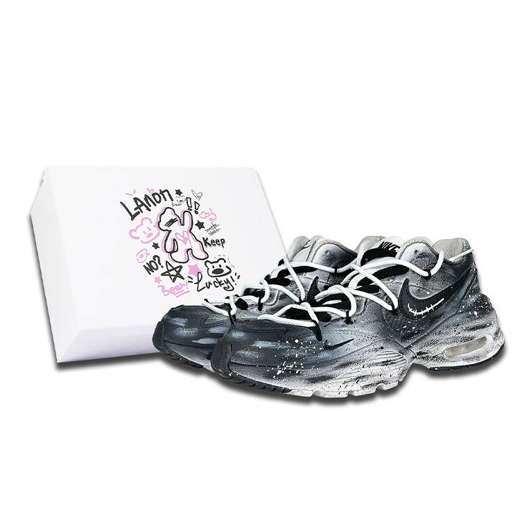 Nike Nike Air Max Fusion Cushioning Slip Resistant Abrasion Resistant Low top Running Shoes Women's Black White