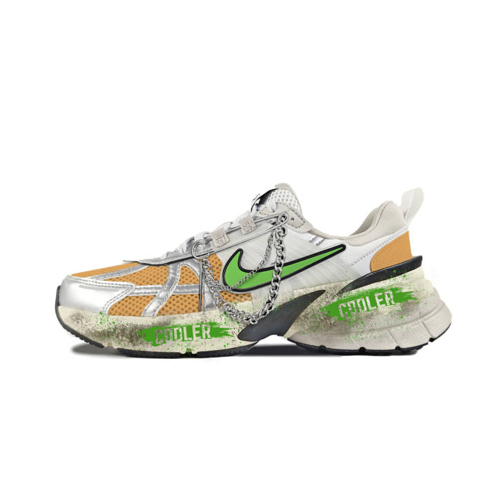 Nike Nike V2K Run Abrasion Resistant Low top Running Shoes Women's White Yellow Green