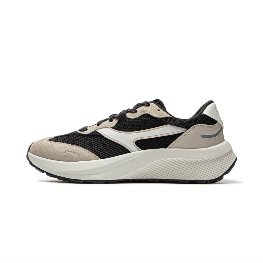 Li-Ning Li Ning Zhongning M500 Cushioning Slip Resistant Abrasion Resistant Support Low top Casual Shoes Men's Gray Black