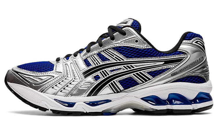 ASICS Gel Kayano 14 Fabric Abrasion Resistant Breathable Low top Casual Running Shoes Men's Silver Blue