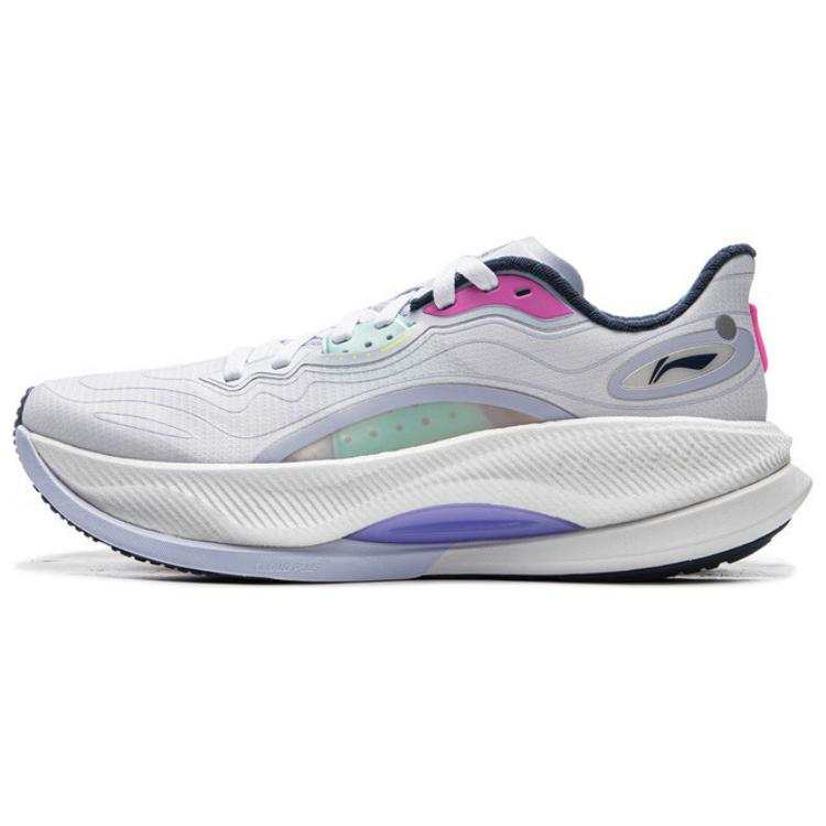 Li-Ning Li Ning Yueying 4 PRO Slip Resistant Cushioning Rebound Low top Casual Running Shoes Men's White Purple