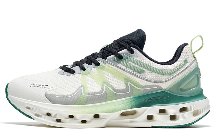 XTEP Cushioning Spin 10.0 Slip Resistant Abrasion Resistant Low top Running Shoes Men's White Green Gray