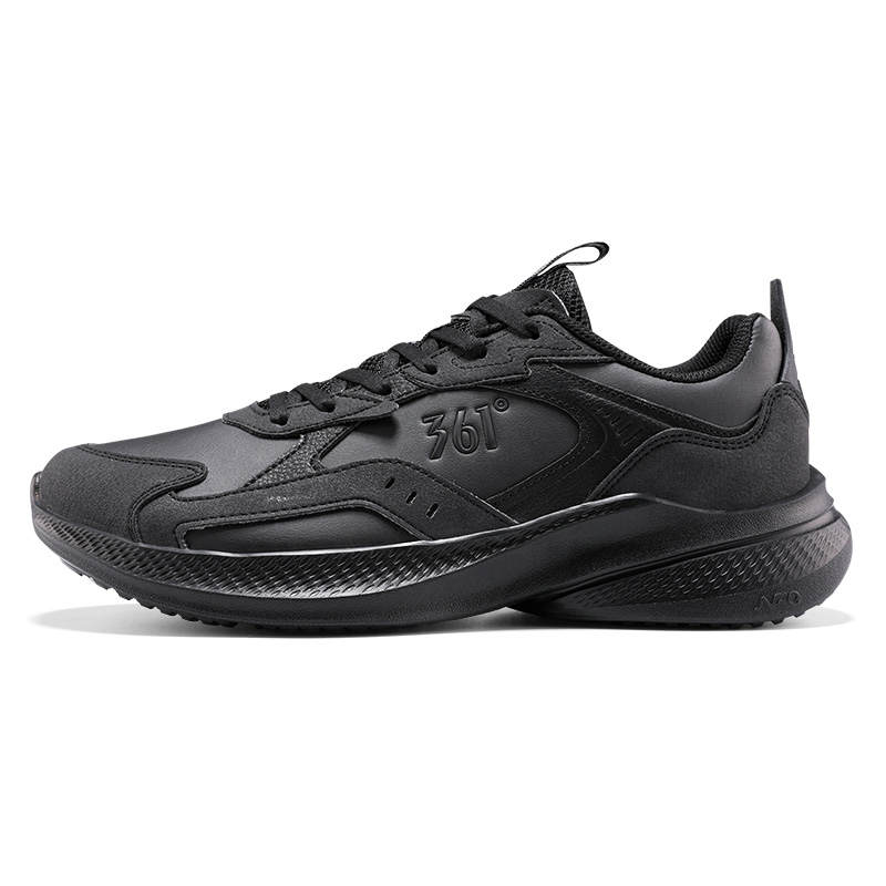 361° Wear resistant And Lightweight Low top Casual Running Shoes Men's Obsidian Black