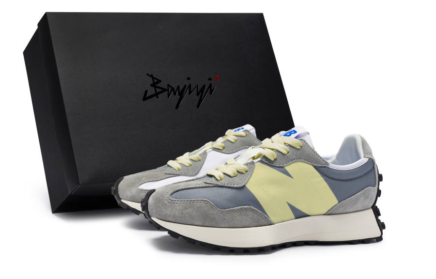 New Balance New Balance NB 327 Cushioning Slip Resistant Breathable Low top Running Shoes Unisex Yuanzu Gray Rice Yellow