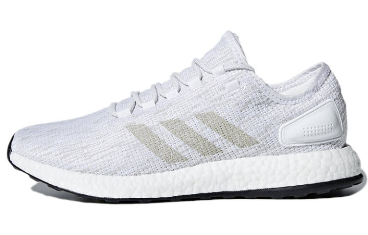 Adidas Adidas Pure Boost 2017 Fabric Slip Resistant Slip Resistant Low top Running Shoes Men's White Gold