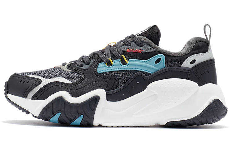 Li-Ning Li Ning Cat Paw Lite Cushioning Slip Resistant Abrasion Resistant Low top Running Shoes Men's Black White Blue