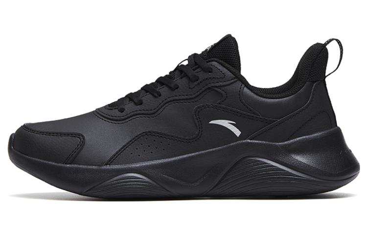 Anta Textile, Synthetic Leather Slip Resistant Abrasion Resistant Support Low top Running Shoes Women's Black