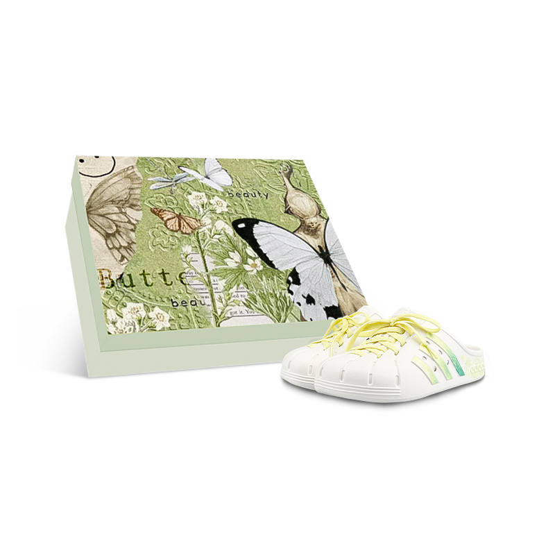 Adidas Adidas ADILETTE CLOGS Slip Resistant Slip Resistant Closed Toe Slippers Unisex White Green Yellow