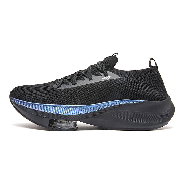 Voit Fabric Cushioning Coverage Rebound Breathable Slip Resistant Low top Training Running Shoes Unisex Black