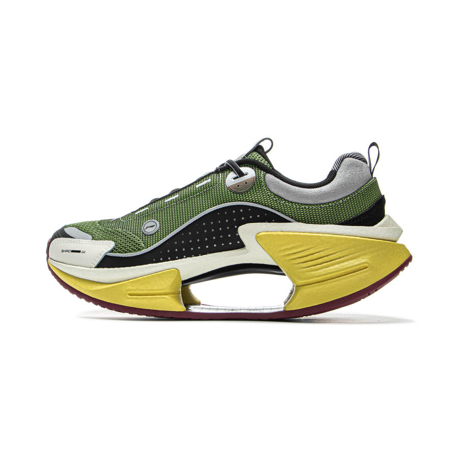 Li-Ning Li Ning Cushioning Reflective Rebound Low top Running Shoes Men's Green Black Yellow