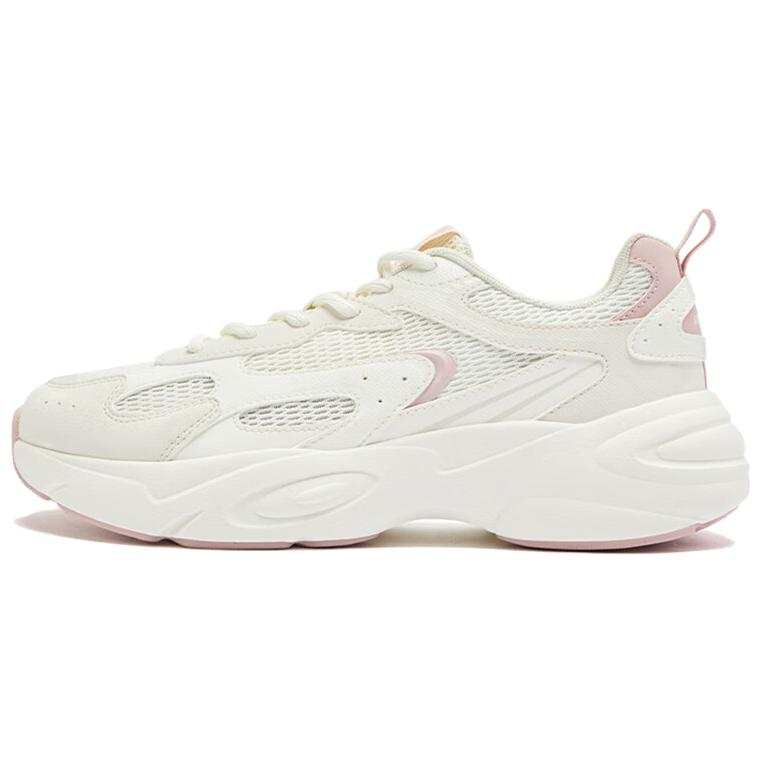 QIAODAN Abrasion Resistant Rebound Abrasion Resistant Rebound Low top Casual Shoes Women's White Pink