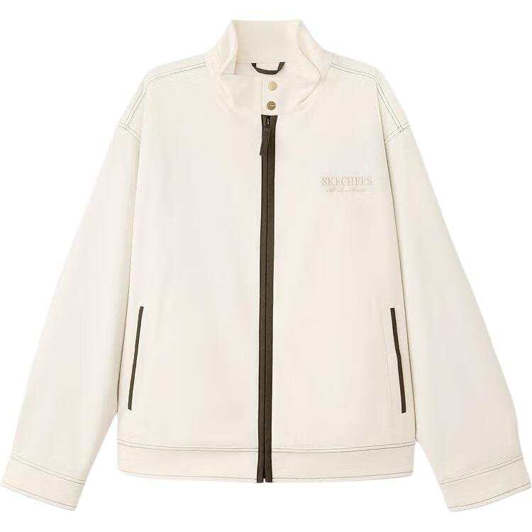 Skechers Jackets Unisex Ecru/01B4 Stand Collar Moderate Other