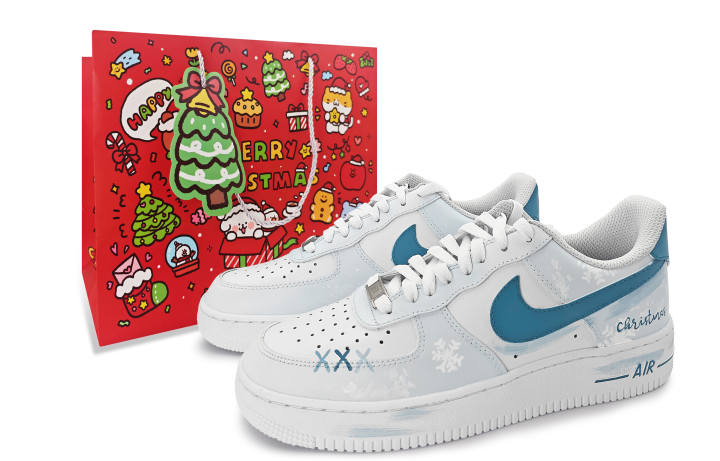 Nike Nike Air Force 1 Winter Season Leather Low top Skateboard Shoes Unisex Blue