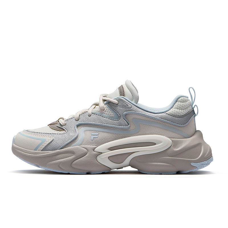 FILA FUSION FORCE DX Versatile Low top Running Shoes Women's Milk White Blue