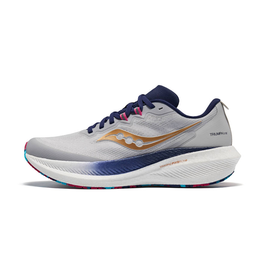 Saucony Triumph Victory 21 Slip Resistant Abrasion Resistant Low top Casual Running Shoes Unisex Gray Color