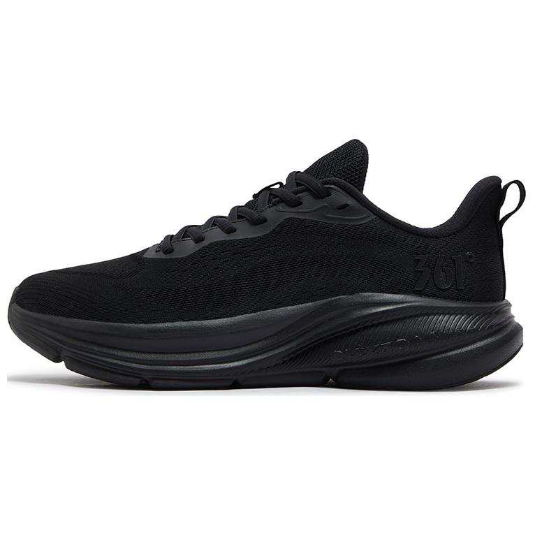 361° Abrasion Resistant Breathable Low top Sprint Running Shoes Men's Black
