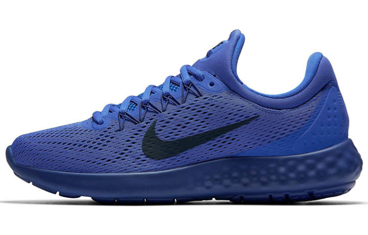 Nike Nike Lunar Skyelu Breathable Fabric Cushioning Slip Resistant Abrasion Resistant Low top Running Shoes Men's Blue