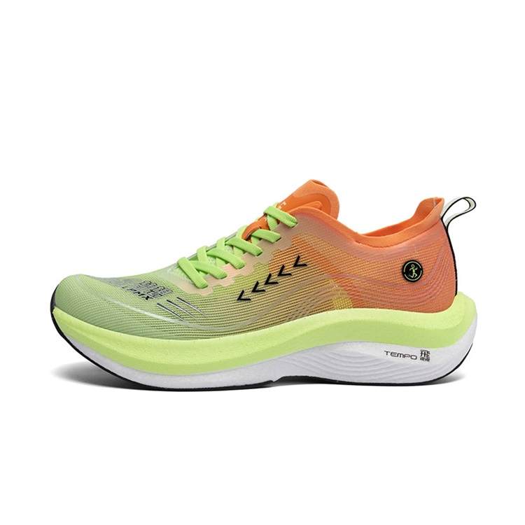 LPMX Rebound Support Abrasion Resistant Lightweight Breathable Slip Resistant Low top Running Shoes Men's Orange Green