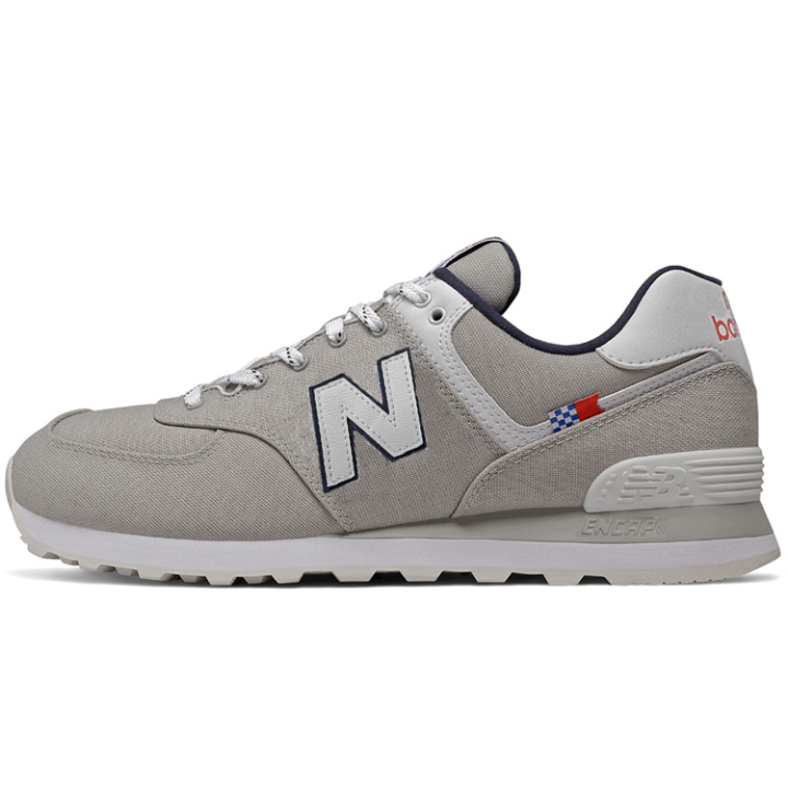 New Balance New Balance NB 574 Mesh Low top Running Shoes Men's White Gray D Width