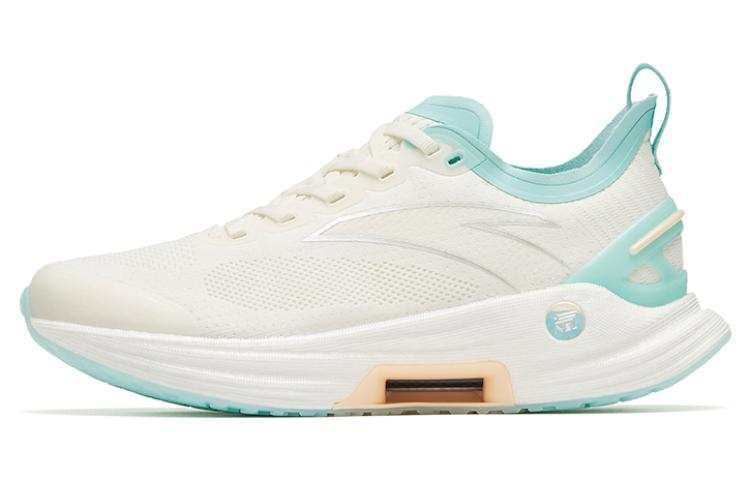 Anta Cushioning Slip Resistant Abrasion Resistant Breathable Lightweight Low top Running Shoes Women's White Blue